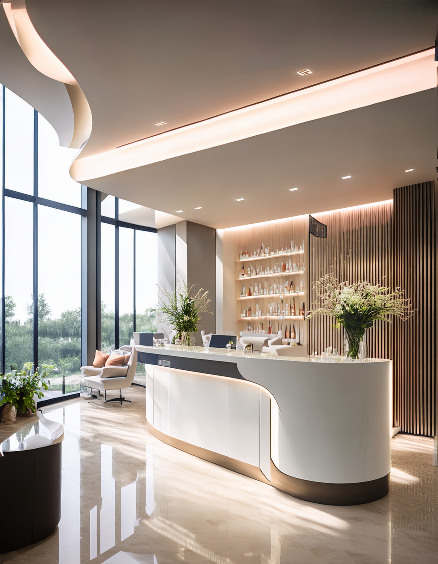 Elegant Empfangsbereich einer Steuerkanzlei