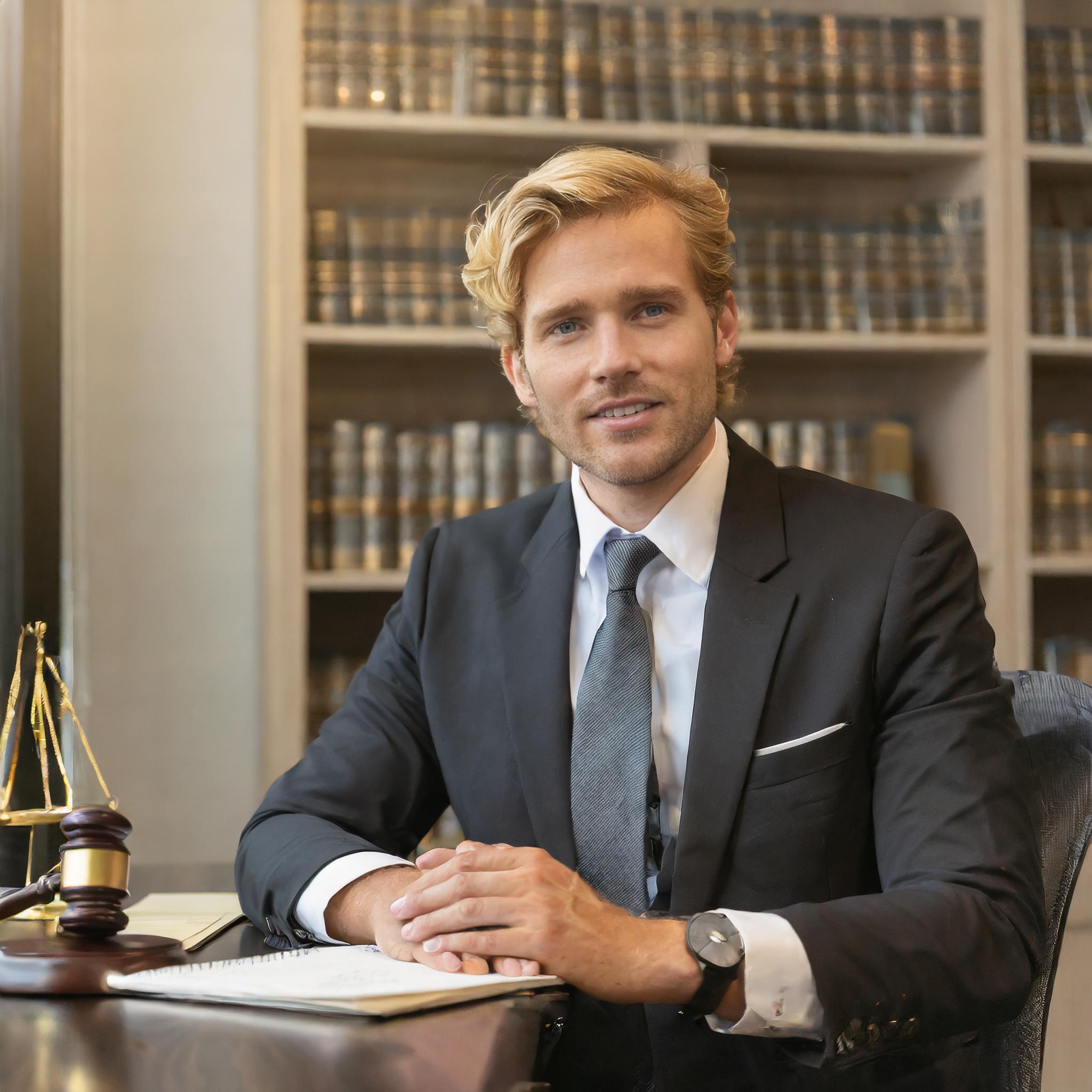 Steuerberater bei der Arbeit in einem eleganten Büro mit klassischem Design.